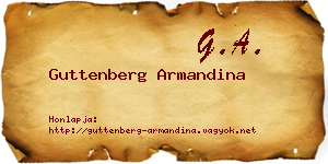 Guttenberg Armandina névjegykártya